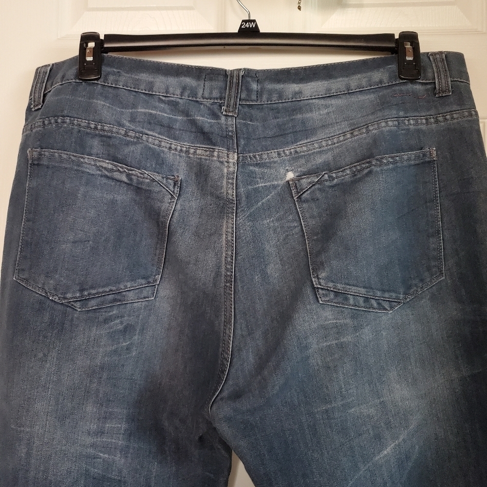 Free Planet Denim Blue Jeans Straight Leg Men's Size 40WX32L - Picture 6 of 12